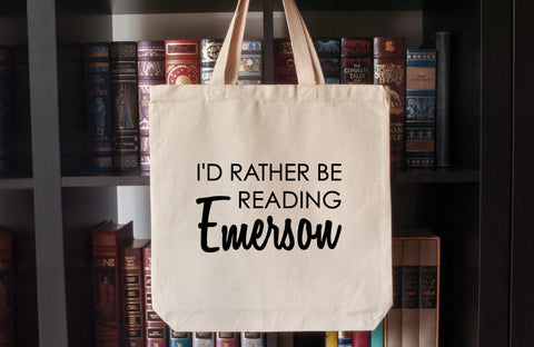 Canvas Tote Bag: I'd Rather Be Reading Emerson
