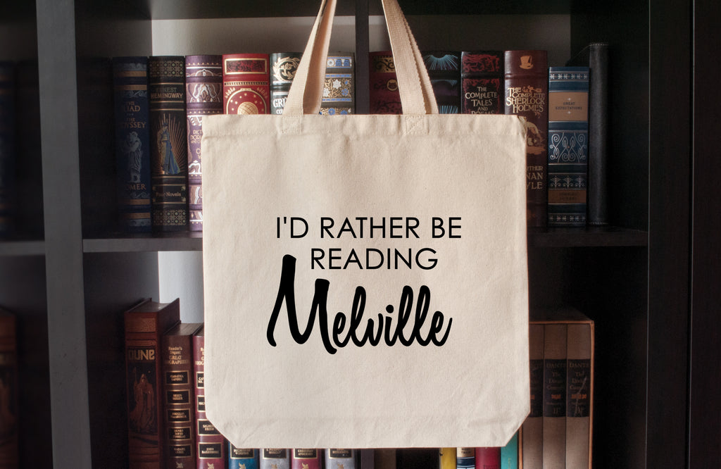 Canvas Tote Bag: I'd Rather Be Reading Melville