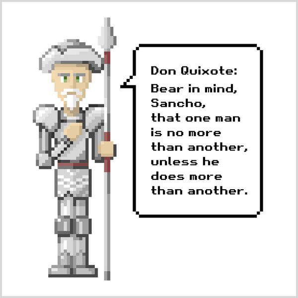 Pixel Art – Don Quixote by Miguel de Cervantes