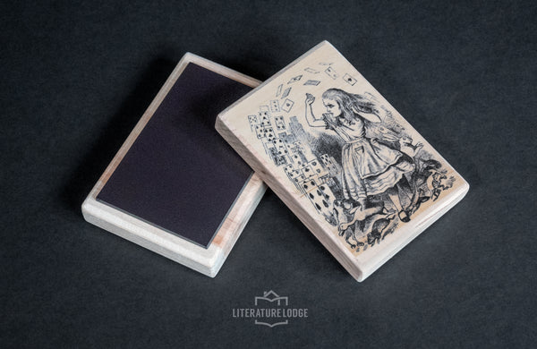 Wooden Magnet: "Alice's Adventures in Wonderland" by Lewis Carroll