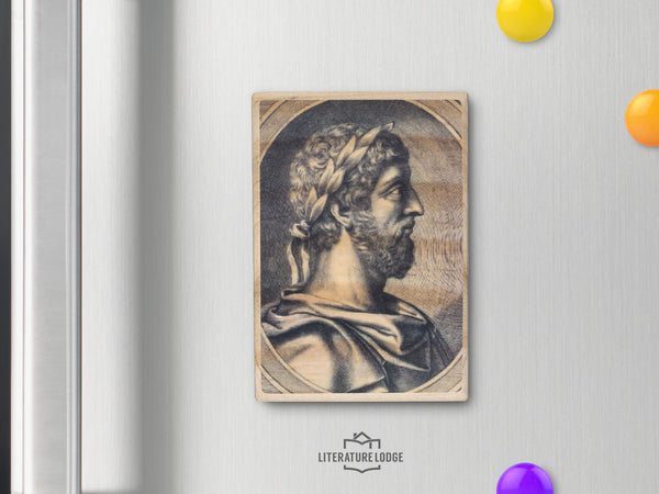 Wooden Magnet: Marcus Aurelius