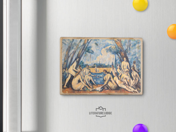 Wooden Magnet: "The Large Bathers" by Paul Cézanne