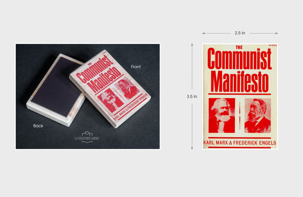 Wooden Magnet: "The Communist Manifesto" by Karl Marx and Friedrich Engels