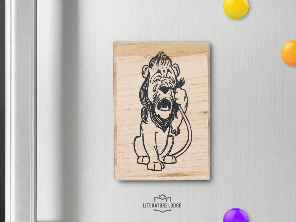 Wooden Magnet: The Cowardly Lion (The Wonderful Wizard of Oz)