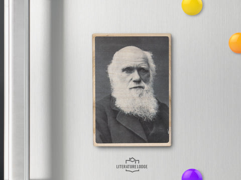 Wooden Magnet: Charles Darwin