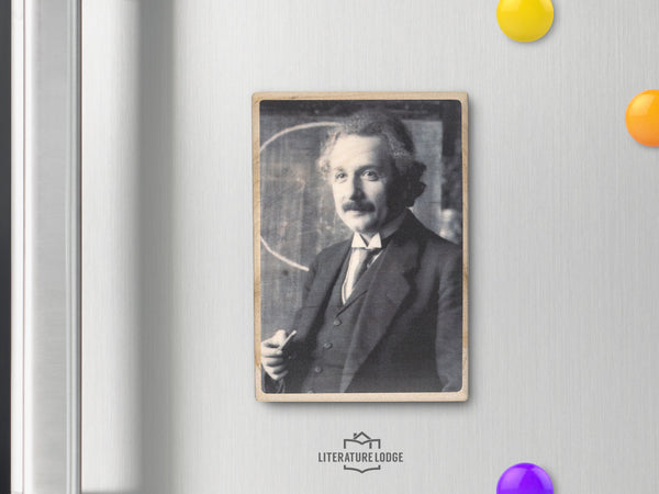 Wooden Magnet: Albert Einstein