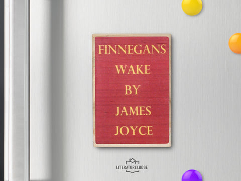 Wooden Magnet: "Finnegans Wake" by James Joyce
