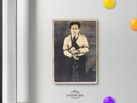 Wooden Magnet: Harry Houdini