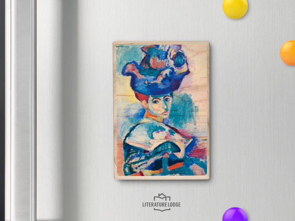 Wooden Magnet: Henri Matisse's "Woman with a Hat"