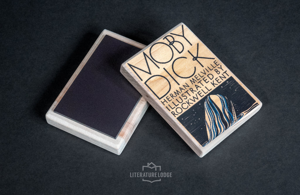 Wooden Magnet: "Moby Dick" by Herman Melville (Version 1)