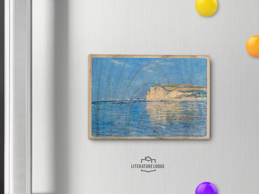Wooden Magnet: "Low Tide at Pourville, near Dieppe, 1882" by Claude Monet