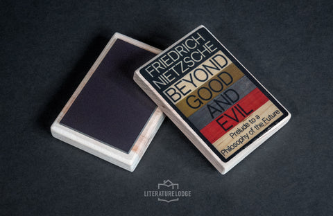 Wooden Magnet: "Beyond Good and Evil" by Friedrich Nietzsche