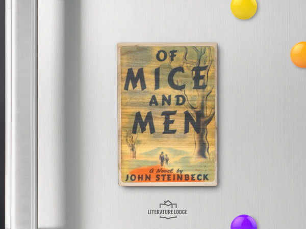 Wooden Magnet: "Of Mice and Men" by John Steinbeck