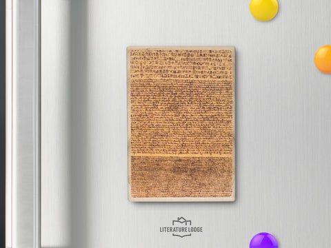 Wooden Magnet: The Rosetta Stone