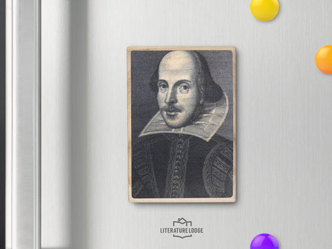 Wooden Magnet: William Shakespeare