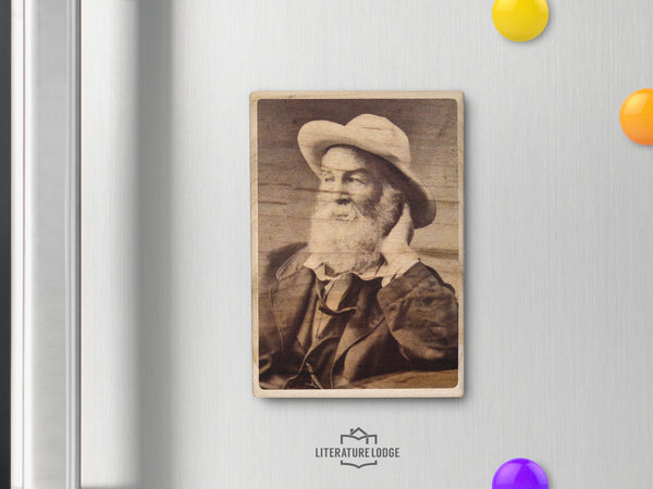 Wooden Magnet: Walt Whitman