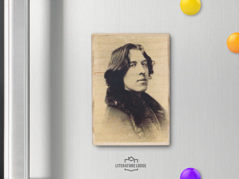 Wooden Magnet: Oscar Wilde
